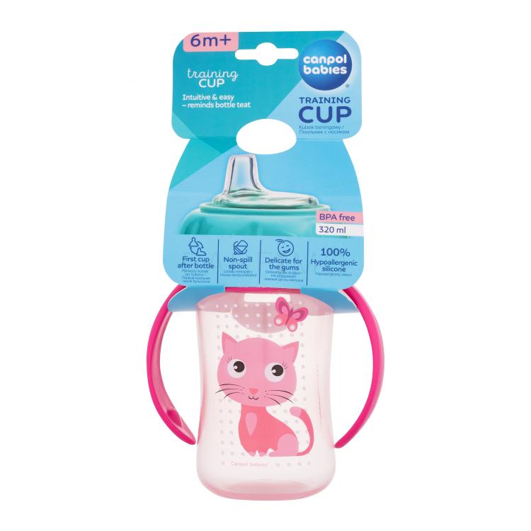 Canpol babies Cute Animals Training Cup Cat Căni pentru copii 320 ml