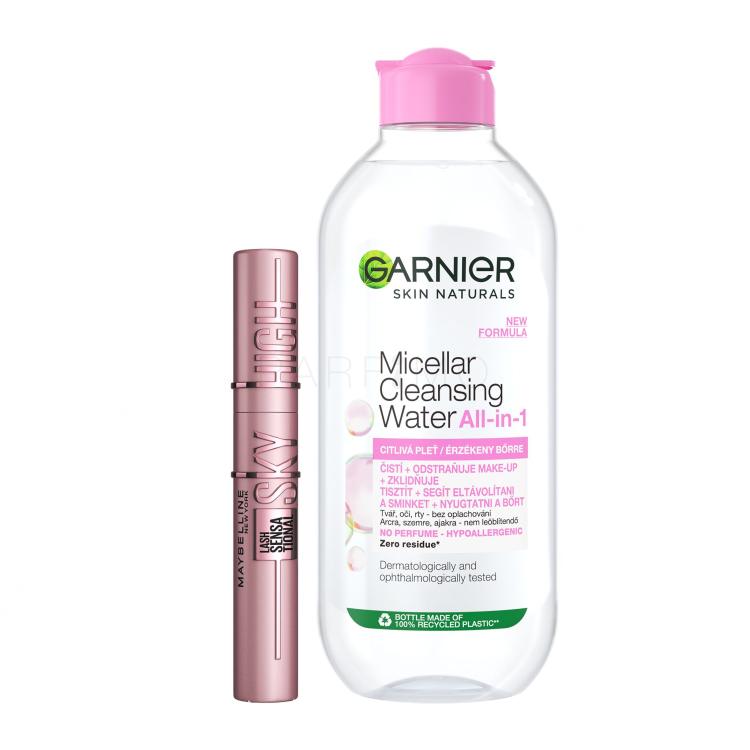 Set Apă micelară Garnier Skin Naturals Micellar Water All-In-1 Sensitive + Mascara Maybelline Lash Sensational Sky High