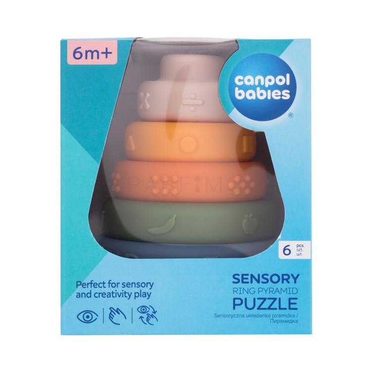 Canpol babies Sensory Ring Pyramid Puzzle Jucării pentru copii 1 buc