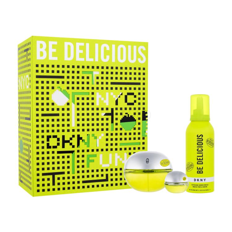 DKNY DKNY Be Delicious Set cadou Apă de parfum 100 ml + apă de parfum 7 ml + spumă de duș 150 ml