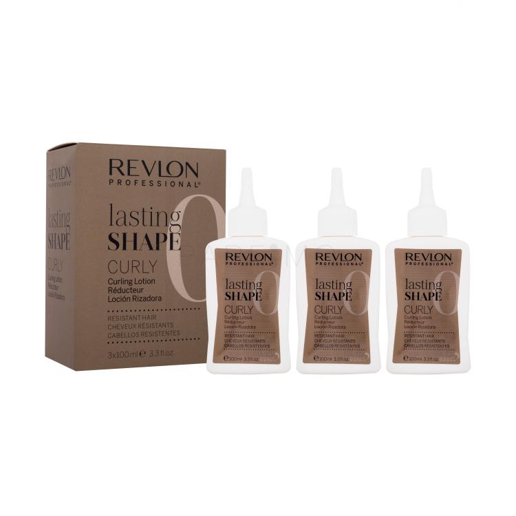 Revlon Professional Lasting Shape Color Protection Blonde &amp; Grey Hair Cleanser Păr creț și ondulat pentru femei 3x100 ml Cutie cu defect