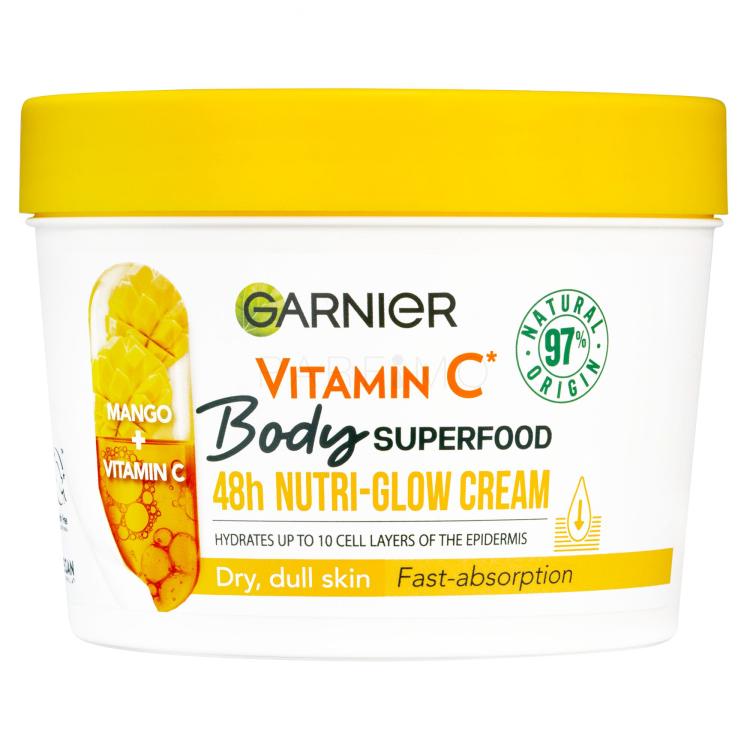 Garnier Body Superfood 48h Nutri-Glow Cream Vitamin C Cremă de corp pentru femei 380 ml