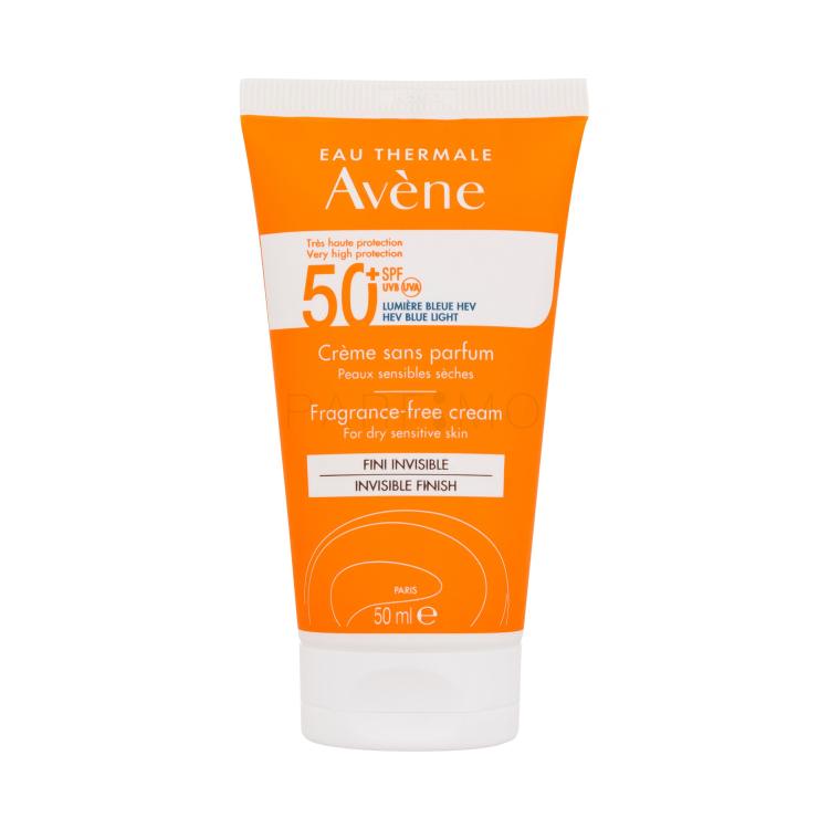 Avene Sun Cream Invisible Finish Fragrance-Free SPF50+ Pentru ten 50 ml