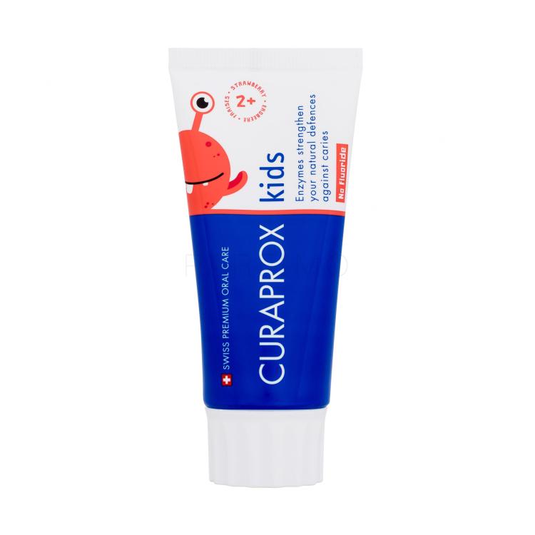 Curaprox Kids Strawberry Toothpaste No Fluoride 2+ Pastă de dinți pentru copii 60 ml