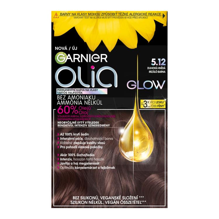 Garnier Olia Glow Vopsea de păr pentru femei 60 g Nuanţă 5.12 Rainbow Brown