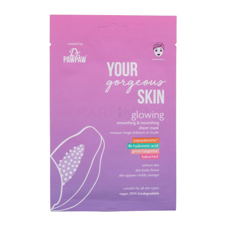 Dr. PAWPAW Your Gorgeous Skin Glowing Sheet Mask Mască de față pentru femei 25 ml