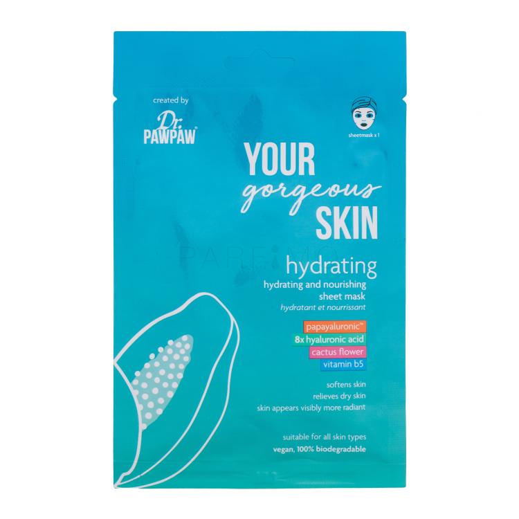 Dr. PAWPAW Your Gorgeous Skin Hydrating Sheet Mask Mască de față pentru femei 25 ml