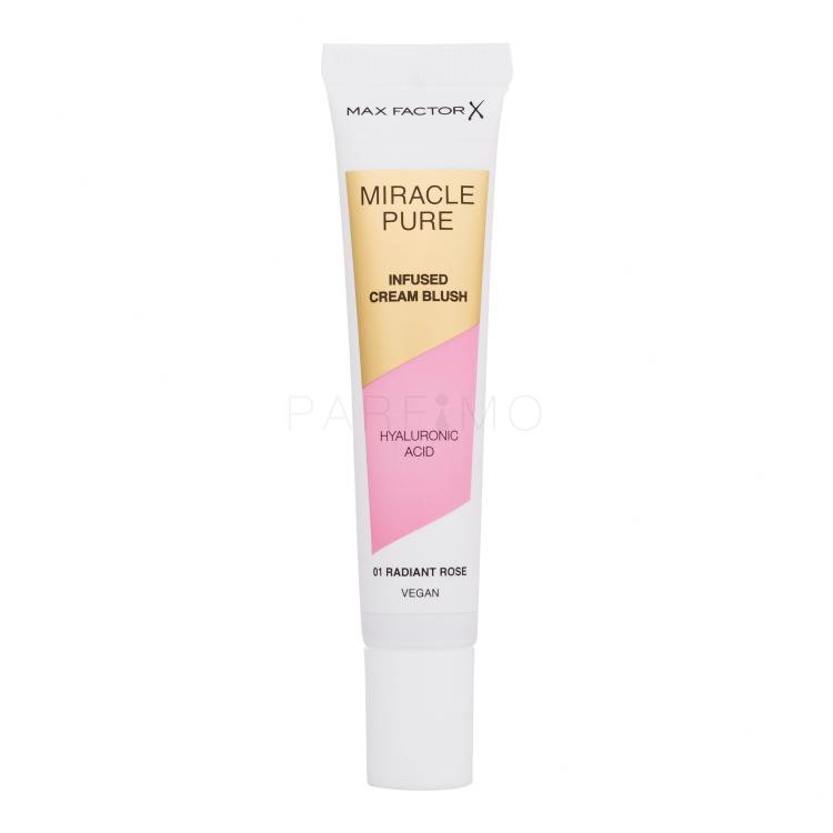 Max Factor Miracle Pure Infused Cream Blush Fard de obraz pentru femei 15 ml Nuanţă 01 Radiant Rose