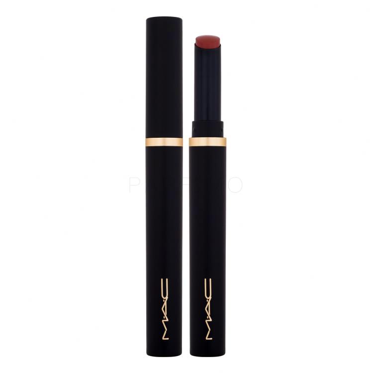 MAC Powder Kiss Velvet Blur Slim Stick Lipstick Ruj de buze pentru femei 2 g Nuanţă 877 Devoted To Chili