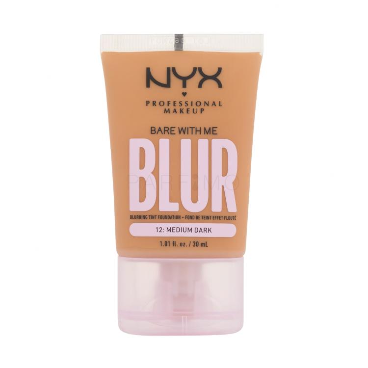 NYX Professional Makeup Bare With Me Blur Tint Foundation Fond de ten pentru femei 30 ml Nuanţă 12 Medium Dark
