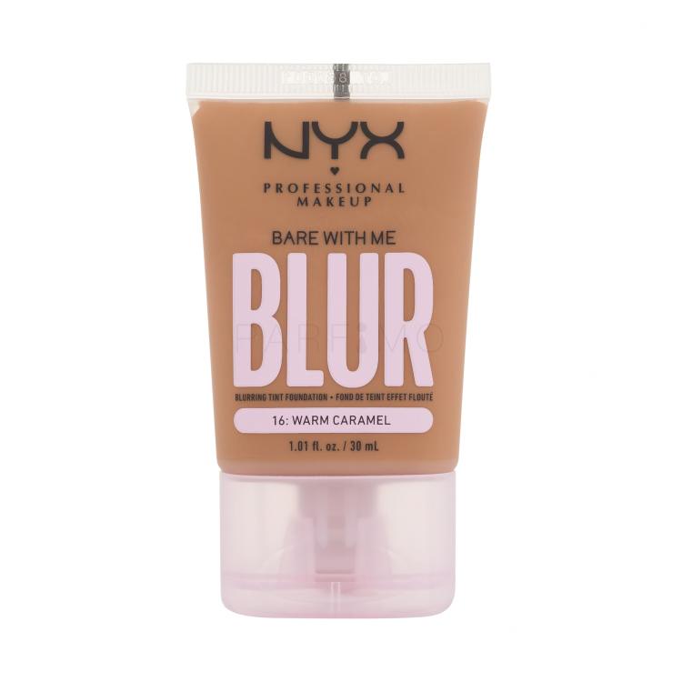 NYX Professional Makeup Bare With Me Blur Tint Foundation Fond de ten pentru femei 30 ml Nuanţă 16 Warm Caramel