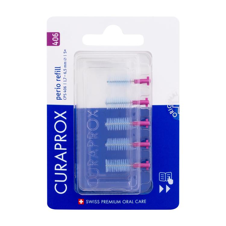 Curaprox CPS 406 Perio Refill 1,7 - 6,5 mm Periuțe interdentare Set