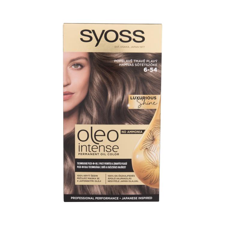Syoss Oleo Intense Permanent Oil Color Vopsea de păr pentru femei 50 ml Nuanţă 6-54 Ash Dark Brown