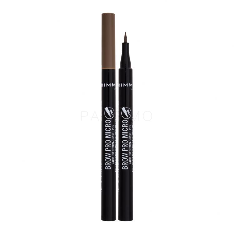 Rimmel London Brow Pro Micro 24HR Precision-Stroke Pen Creion pentru femei 1 ml Nuanţă 001 Blonde