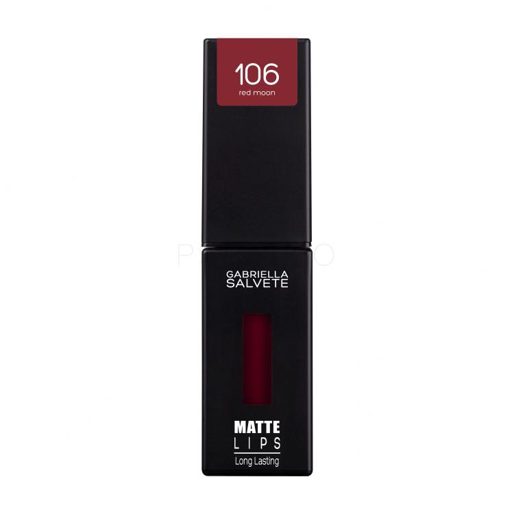 Gabriella Salvete Matte Lips Ruj de buze pentru femei 4,5 ml Nuanţă 106 Red Moon