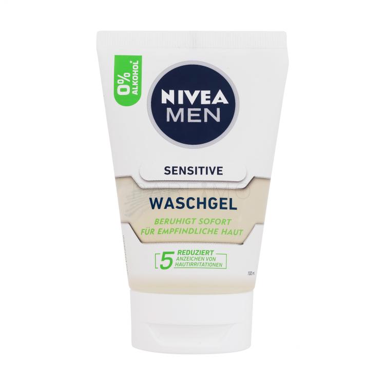 Nivea Men Sensitive Face Wash Gel demachiant pentru bărbați 100 ml