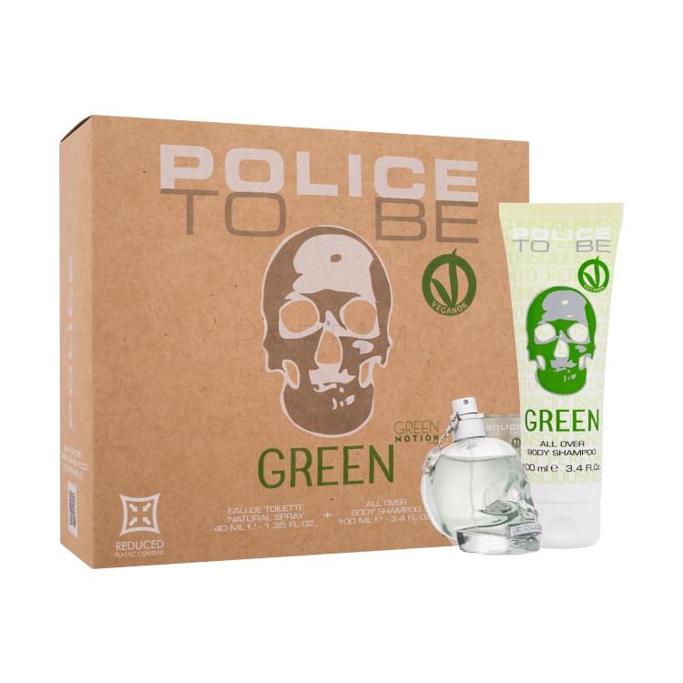Police To Be Green Set cadou apă de toaletă 40 ml + șampon 100 ml
