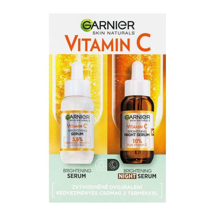 Garnier Skin Naturals Vitamin C Set cadou Ser de zi pentru fata Skin Naturals Vitamin C Brightening Super Serum 30 ml + ser de noapte pentru fata Skin Naturals Vitamin C Brightening Night Serum 30 ml