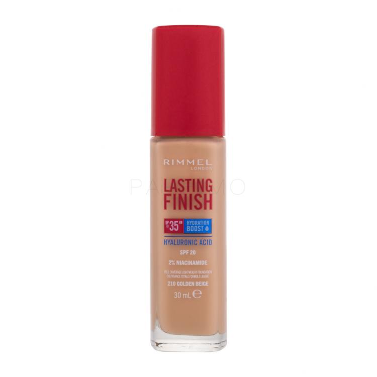 Rimmel London Lasting Finish 35H SPF20 Fond de ten pentru femei 30 ml Nuanţă 210 Golden Beige