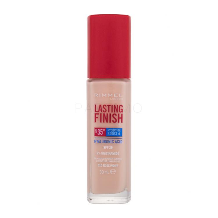 Rimmel London Lasting Finish 35H SPF20 Fond de ten pentru femei 30 ml Nuanţă 010 Rose Ivory