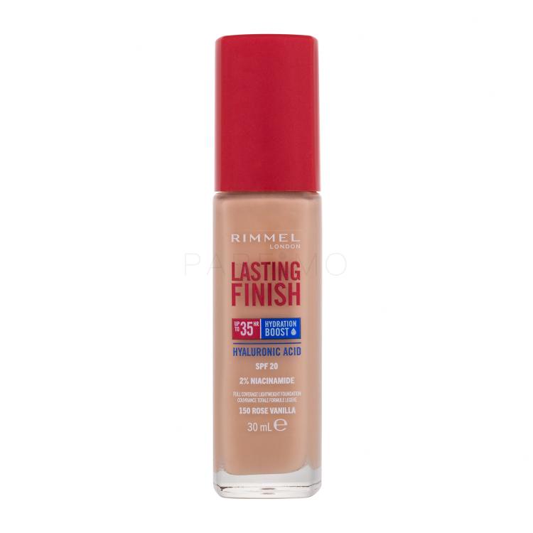 Rimmel London Lasting Finish 35H SPF20 Fond de ten pentru femei 30 ml Nuanţă 150 Rose Vanilla