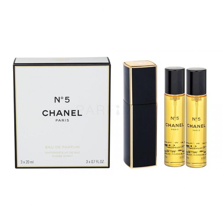 Chanel No.5 3x 20 ml Apă de parfum pentru femei Rasucire flacon 20 ml