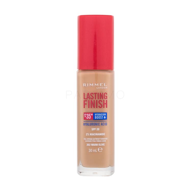 Rimmel London Lasting Finish 35H SPF20 Fond de ten pentru femei 30 ml Nuanţă 302 Warm Olive