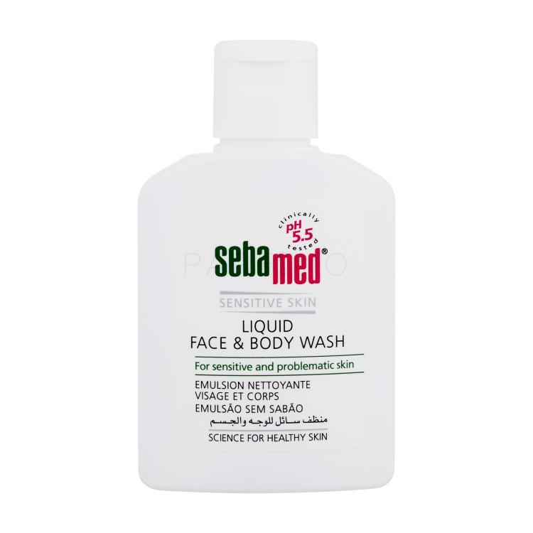 SebaMed Sensitive Skin Face &amp; Body Wash Săpun lichid pentru femei 50 ml