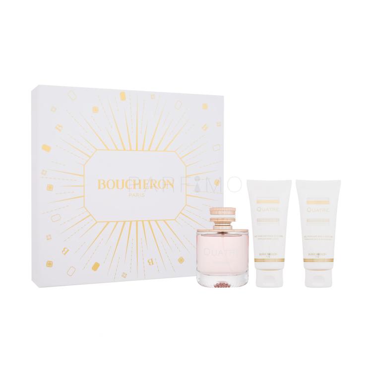 Boucheron Quatre Set cadou Apă de parfum 100 ml + loțiune de corp 100 ml + gel de duș 100 ml