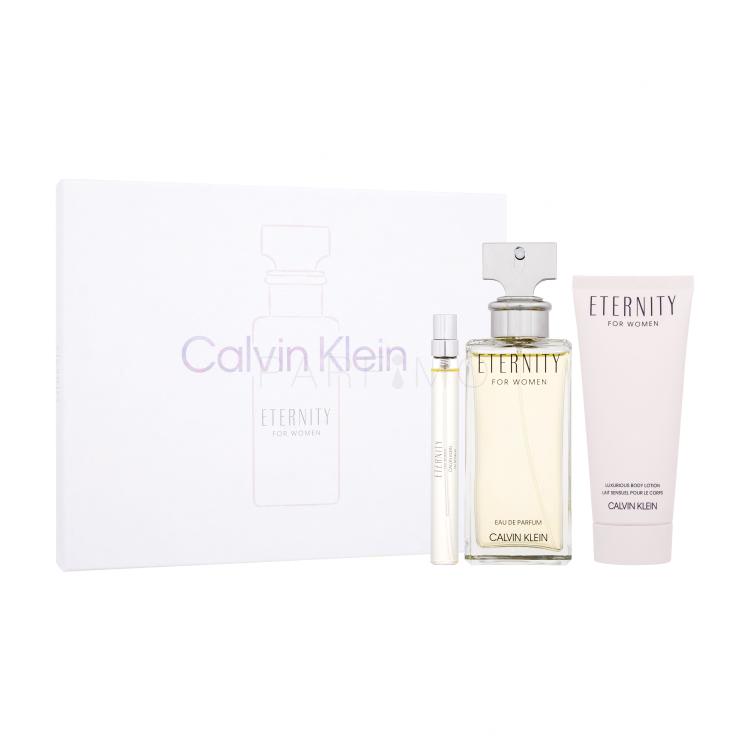Calvin Klein Eternity SET3 Set cadou Apă de parfum 100 ml + loțiune de corp 100 ml + apă de parfum 10 ml
