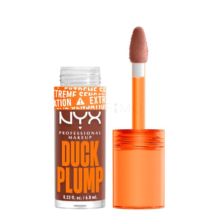 NYX Professional Makeup Duck Plump Luciu de buze pentru femei 6,8 ml Nuanţă 07 Mocha Me Crazy