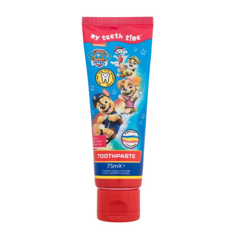 Nickelodeon Paw Patrol Toothpaste Bubblegum Pastă de dinți pentru copii 75 ml