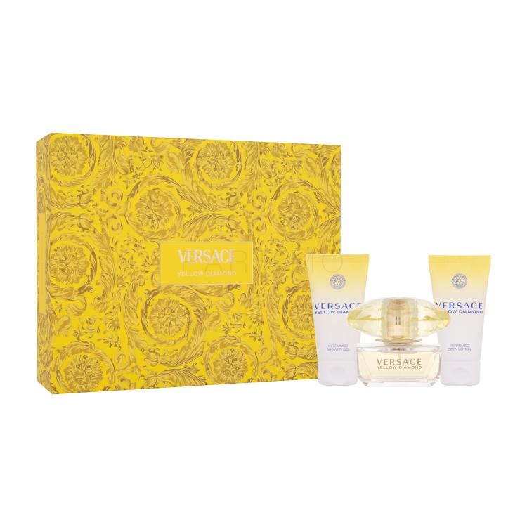 Versace Yellow Diamond Set cadou Apa de toaleta 50 ml + Loțiune corporală 50 ml + Gel de duș 50 ml