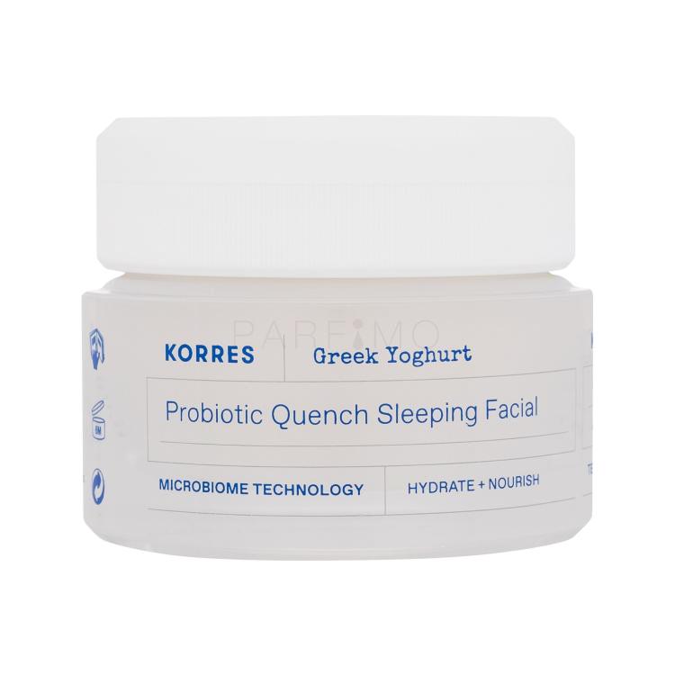 Korres Greek Yoghurt Probiotic Quench Sleeping Facial Cremă de noapte pentru femei 40 ml