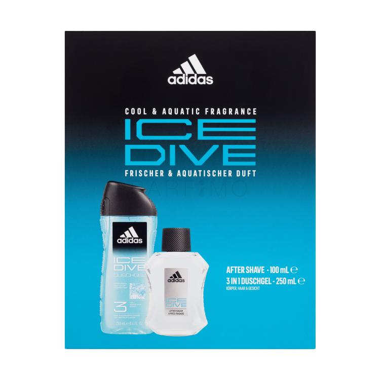 Adidas Ice Dive Set cadou Lotiune dupa ras 100 ml + gel de duș 250 ml