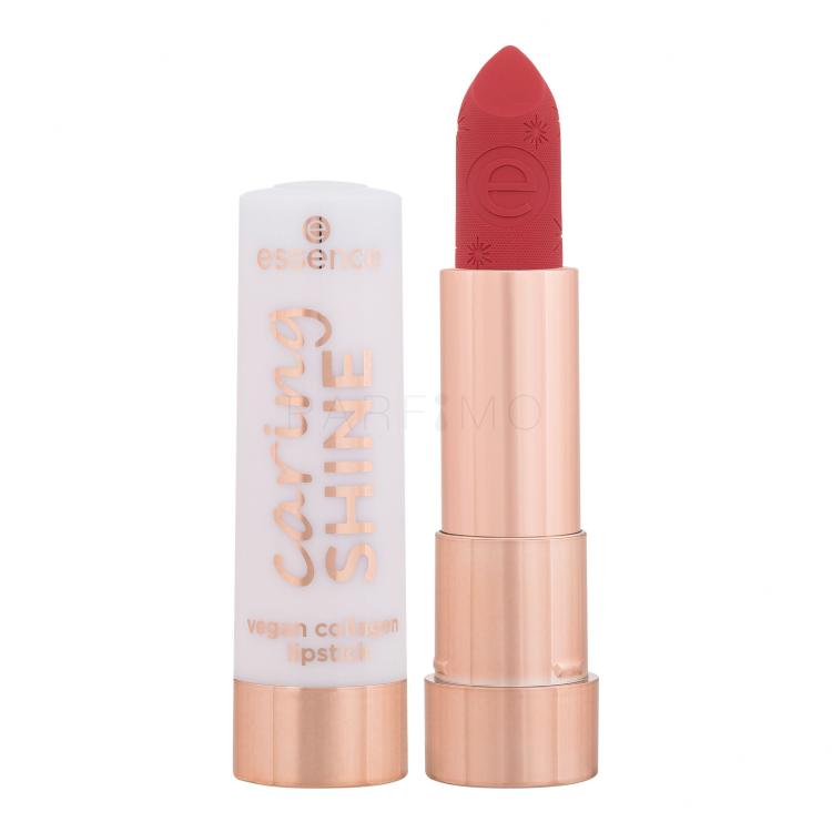 Essence Caring Shine Vegan Collagen Lipstick Ruj de buze pentru femei 3,5 g Nuanţă 207 My Passion