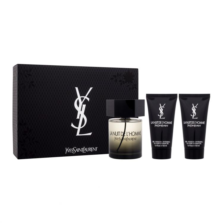 Yves Saint Laurent La Nuit De L&#039;Homme Set cadou Apă de toaletă 100 ml + gel de duș 2 x 50 ml