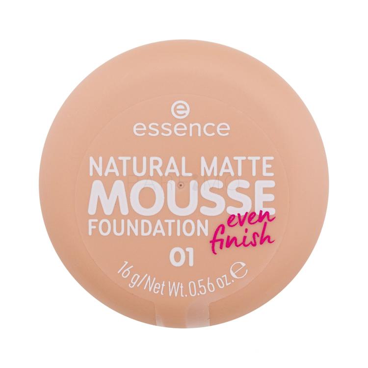 Essence Natural Matte Mousse Fond de ten pentru femei 16 g Nuanţă 01