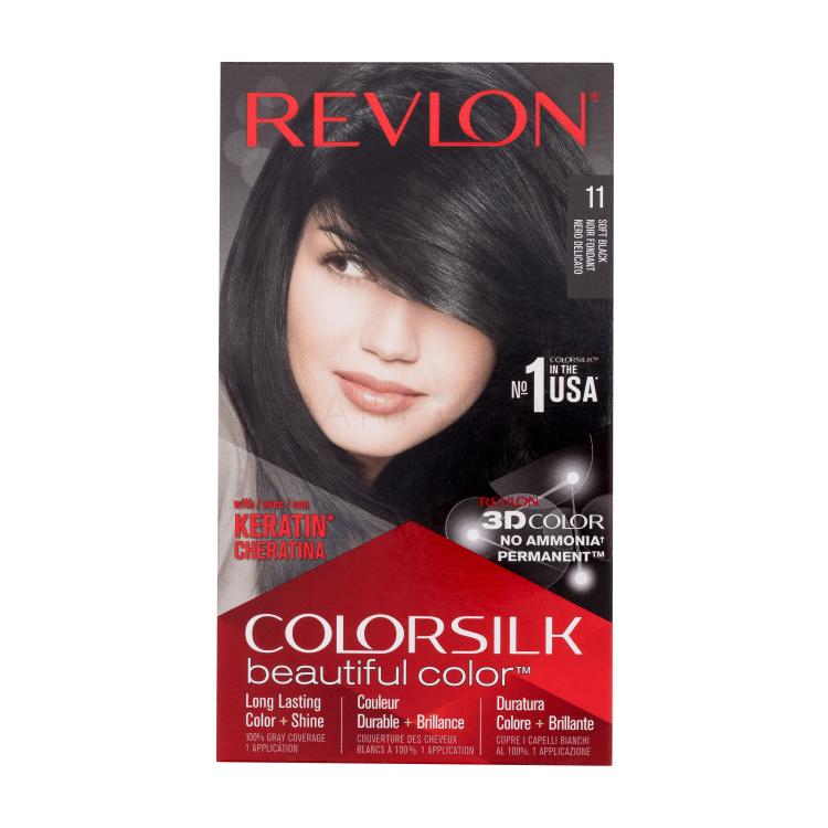 Revlon Colorsilk Beautiful Color Vopsea de păr pentru femei 59,1 ml Nuanţă 11 Soft Black