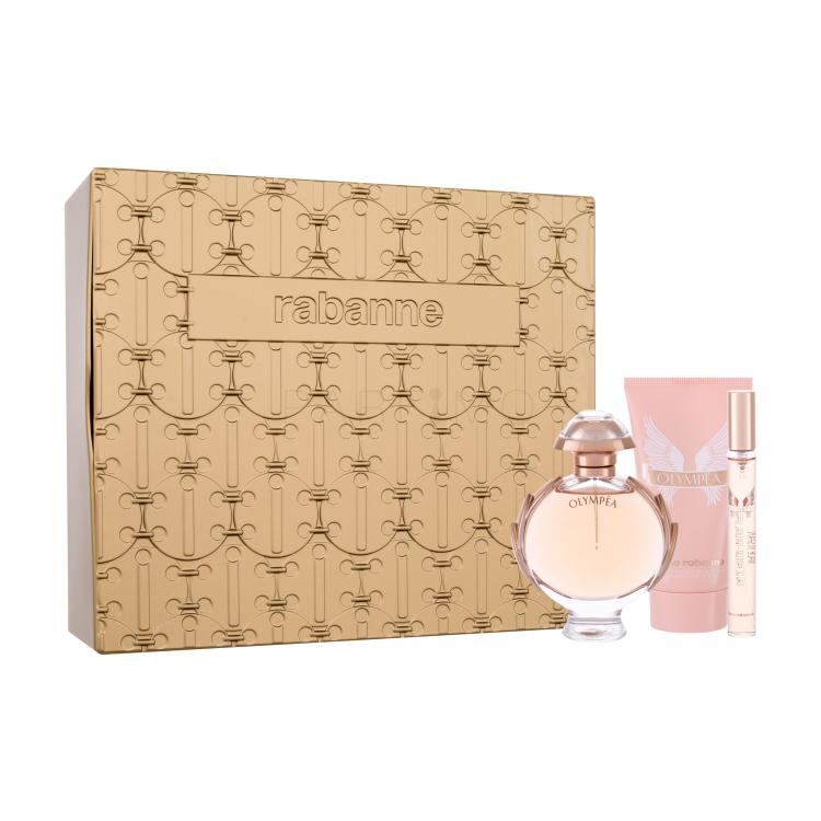 Paco Rabanne Olympéa Set cadou Apă de parfum 50 ml + loțiune de corp 75 ml + apă de parfum 10 ml + cutie de metal