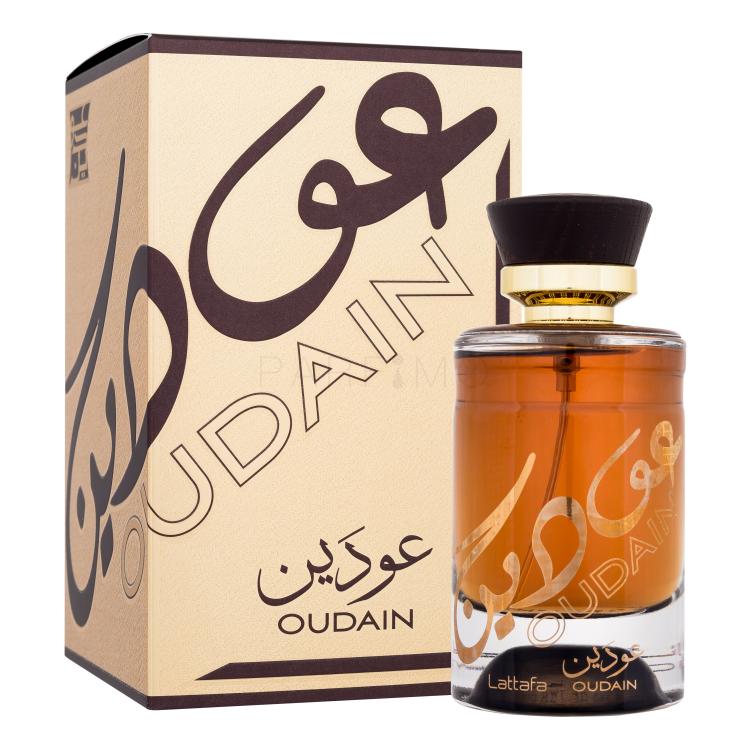 Lattafa Oudain Apă de parfum pentru bărbați 100 ml Cutie cu defect