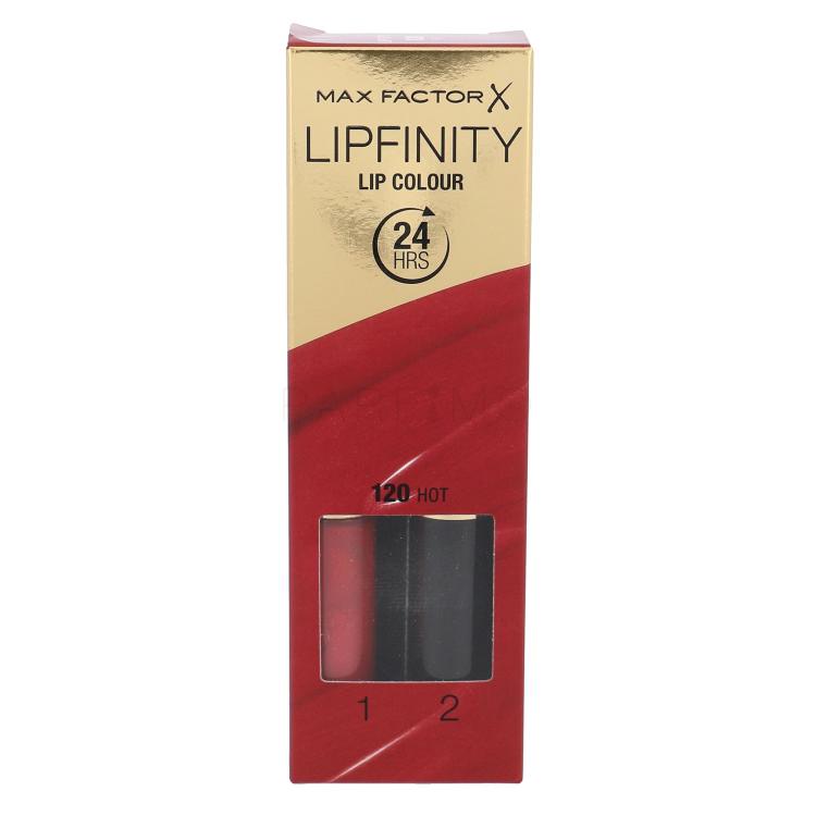 Max Factor Lipfinity 24HRS Lip Colour Ruj de buze pentru femei 4,2 g Nuanţă 120 Hot Cutie cu defect
