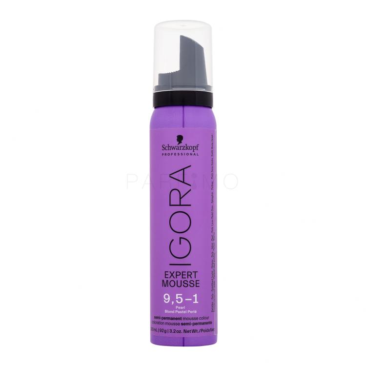 Schwarzkopf Professional Igora Expert Mousse Vopsea de păr pentru femei 100 ml Nuanţă 9,5-1 Pearl