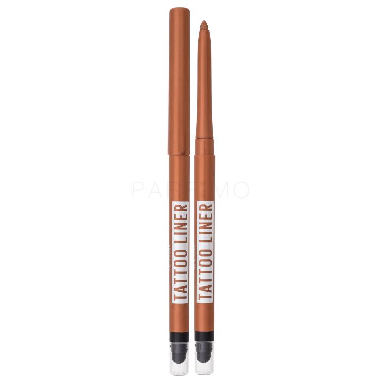 Maybelline Tattoo Liner Automatic Gel Pencil Creion de ochi pentru femei 0,73 g Nuanţă 080 Copper Nights