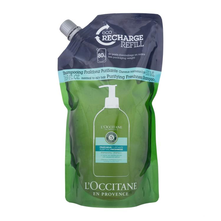 L&#039;Occitane Aromachology Purifying Freshness Șampon pentru femei Rezerva 500 ml