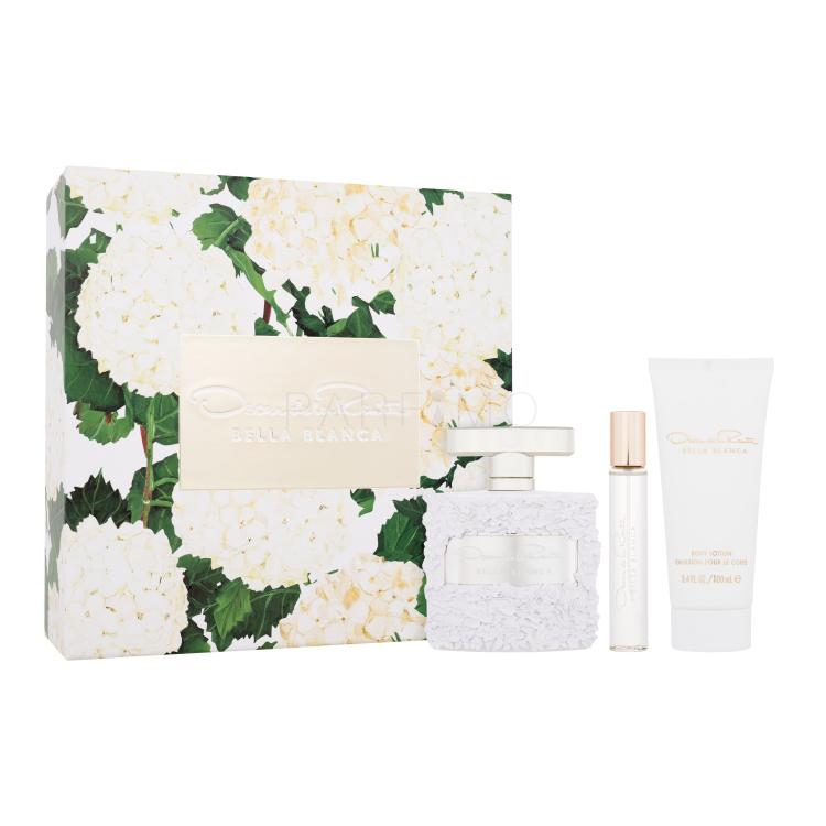 Oscar de la Renta Bella Blanca Set cadou Apă de parfum 100 ml + loțiune de corp 100 ml + apă de parfum 15 ml
