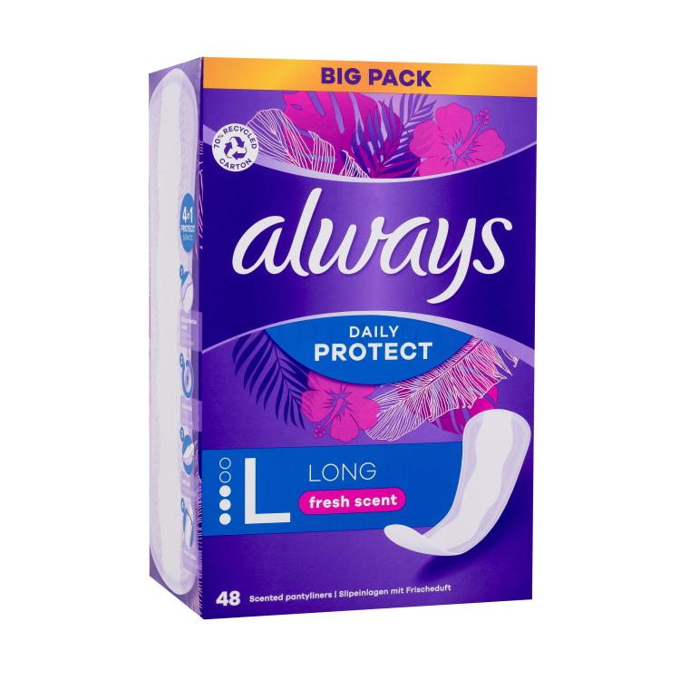 Always Daily Protect Long Fresh Scent Absorbant slip pentru femei Set Cutie cu defect