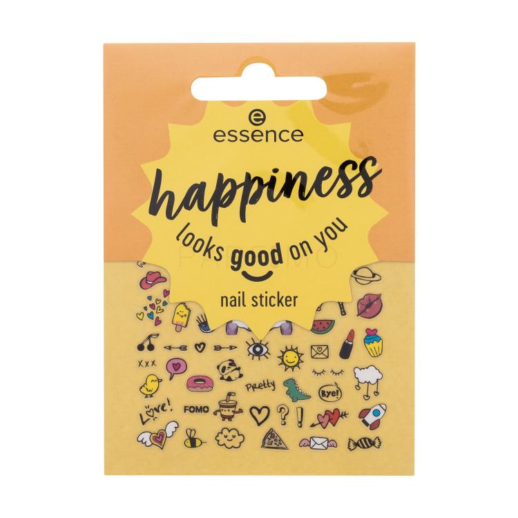 Essence Nail Stickers Happiness Looks Good On You Accesorii pentru unghii pentru femei Set Ambalaj deteriorat