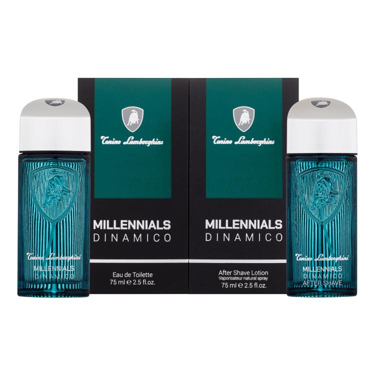 Lamborghini Millennials Dinamico Set cadou Apă de toaletă 75 ml + aftershave 75 ml