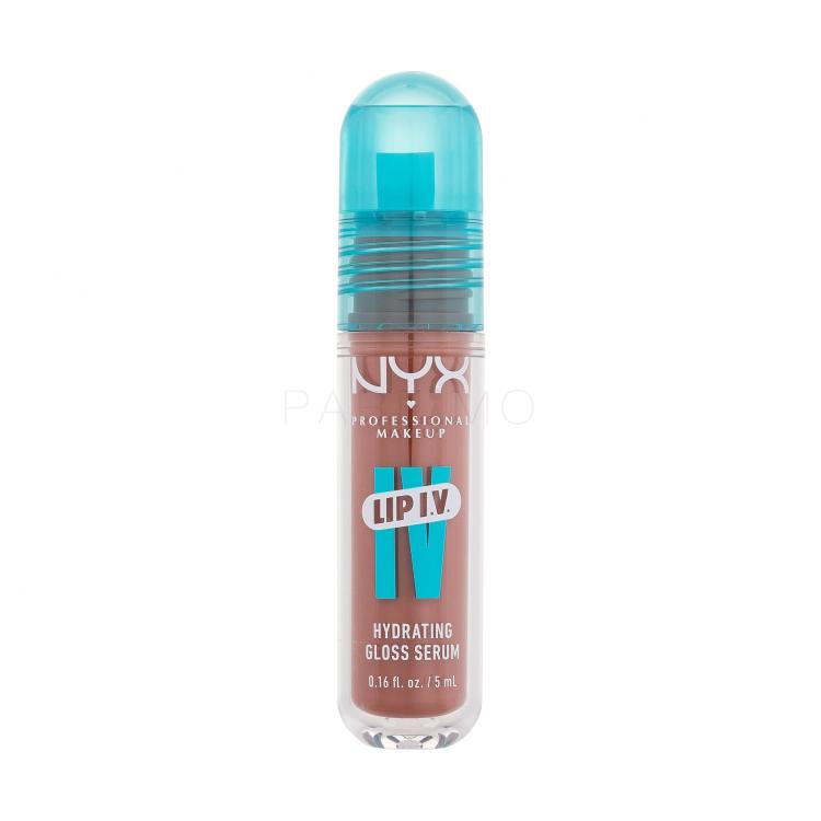 NYX Professional Makeup Lip I.V. Hydrating Gloss Stain Luciu de buze pentru femei 5 ml Nuanţă 01 Caramel Drip